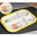 Bamboevezel Plastic Kids Dish Plate